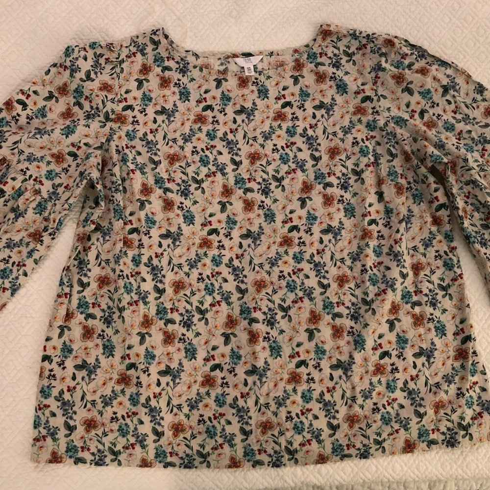 Women's Floral Top XXL Size 20 Plus NWOT Cotton